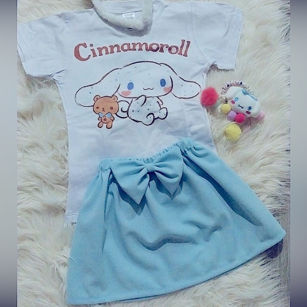 Cinnamonroll Top and Skirt Set